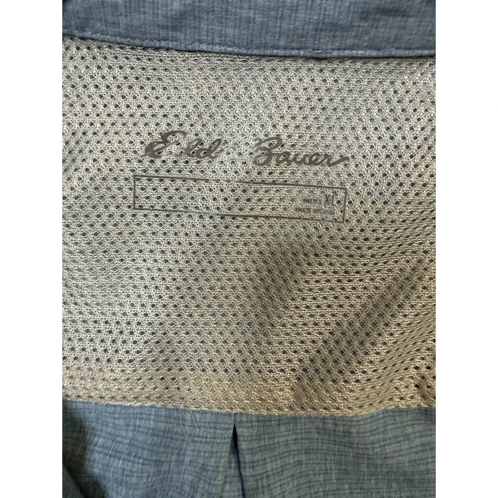 Eddie Bauer Men's Long Sleeve Blue Shirt Size‎ XL Pre Owned
